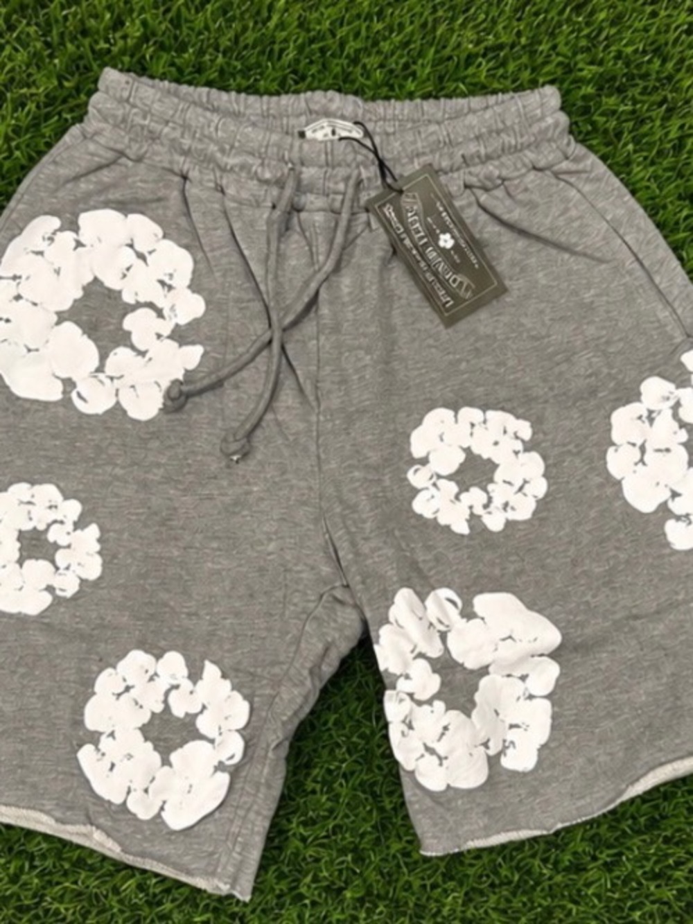 Men's Gray Floral Print Lounge Shorts